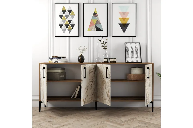 Levents Avlastningsbord 180 cm - Valnöt/Vit - Möbler - Bord & matgrupper - Avlastningsbord - Hallbord