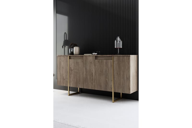 Luxe Konsollbord 160 cm - Brun/Guld - Möbler - Bord & matgrupper - Avlastningsbord - Hallbord
