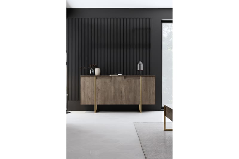 Luxe Konsollbord 160 cm - Brun/Guld - Möbler - Bord & matgrupper - Avlastningsbord - Hallbord