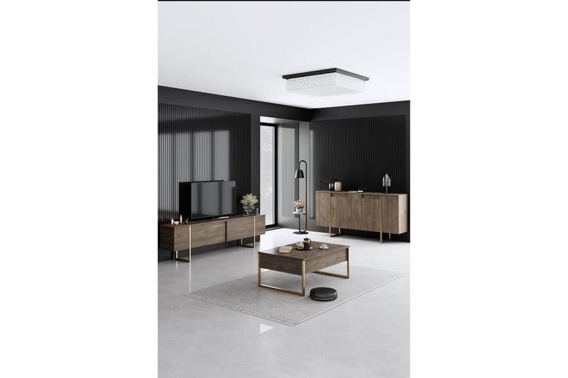 Luxe Konsollbord 160 cm - Brun/Guld - Möbler - Bord & matgrupper - Avlastningsbord - Hallbord