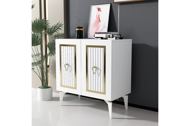 Nandy Konsollbord 75 cm - Guld/Vit - Möbler - Bord & matgrupper - Avlastningsbord - Hallbord