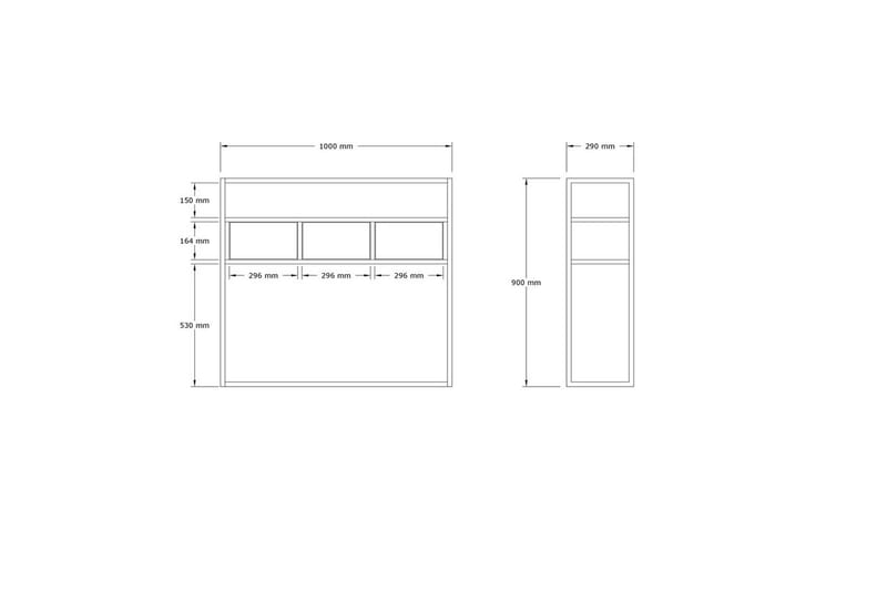 Ham Konsollbord 100 cm - Grafitgrå - Möbler - Bord & matgrupper - Avlastningsbord - Hallbord