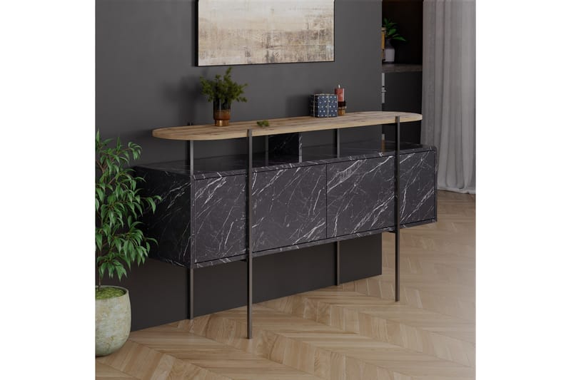 Hanley Konsollbord 150x86,2 cm Svart - Hanah Home - Möbler - Bord & matgrupper - Avlastningsbord - Konsolbord & sidobord
