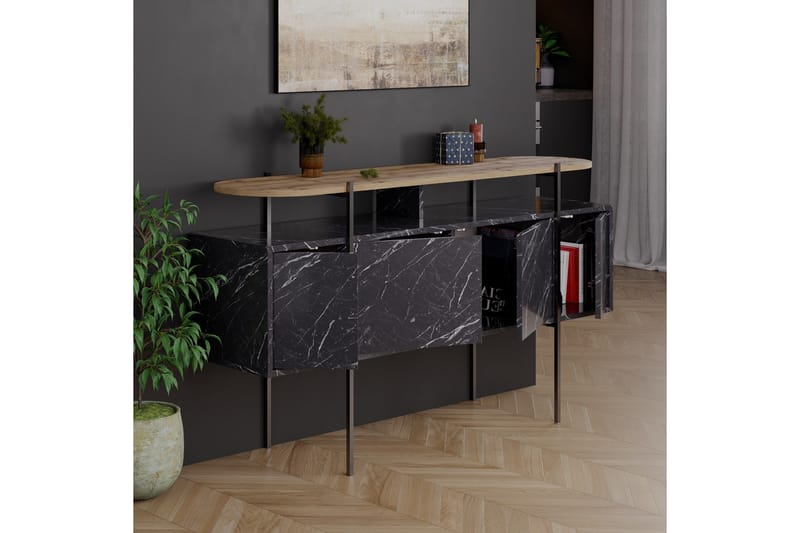 Hanley Konsollbord 150x86,2 cm Svart - Hanah Home - Möbler - Bord & matgrupper - Avlastningsbord - Konsolbord & sidobord