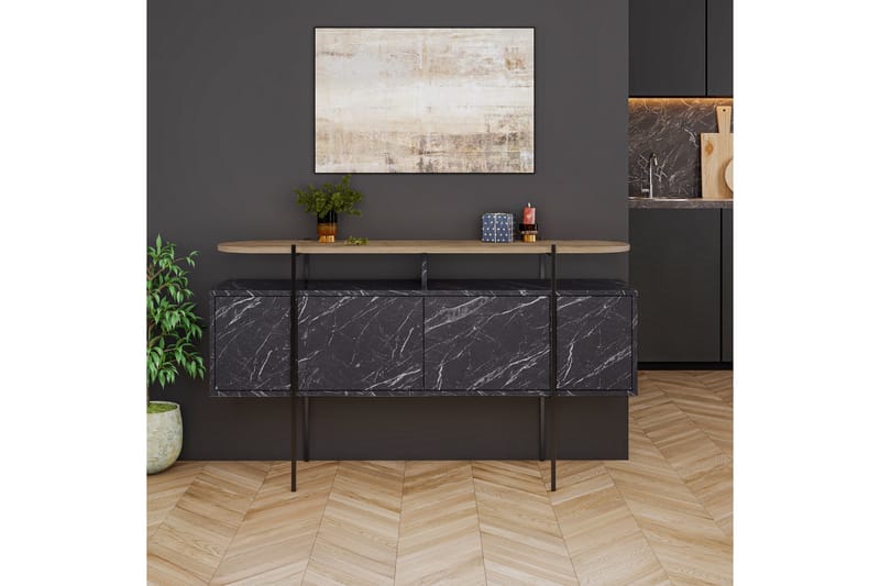 Hanley Konsollbord 150x86,2 cm Svart - Hanah Home - Möbler - Bord & matgrupper - Avlastningsbord - Konsolbord & sidobord