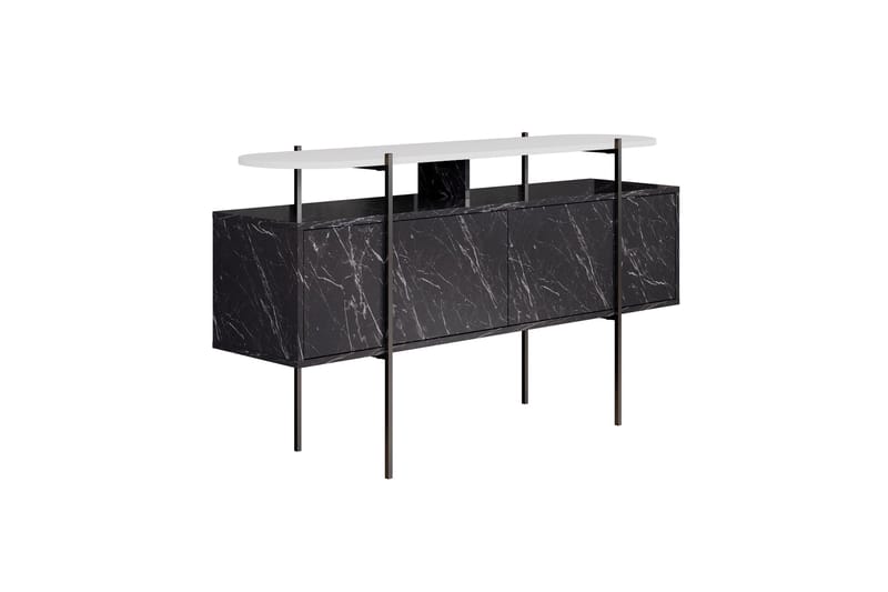 Hanley Konsollbord 150x86,2 cm Vit/Mörkbrun - Hanah Home - Konsolbord & sidobord - Hallbord
