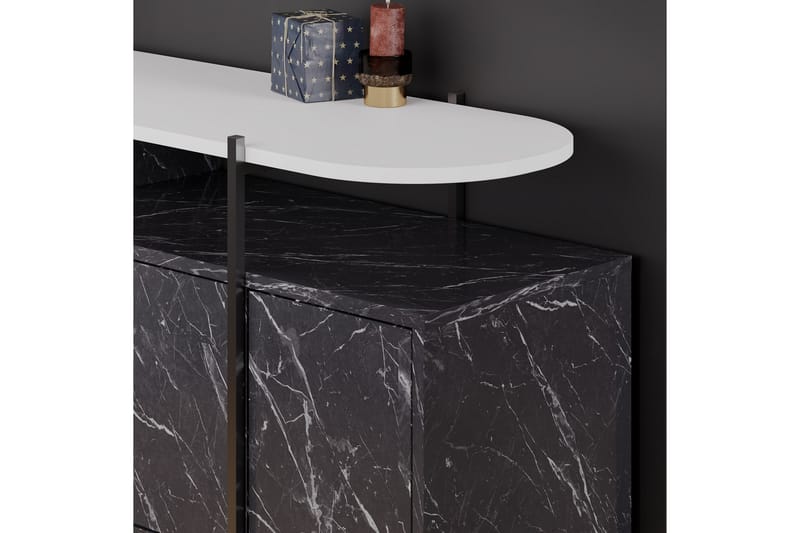 Hanley Konsollbord 150x86,2 cm Vit/Mörkbrun - Hanah Home - Möbler - Bord & matgrupper - Avlastningsbord - Hallbord