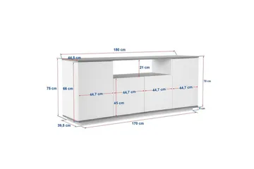 Hano Konsollbord 180 cm - Natur/Antracit - Möbler - Bord & matgrupper - Avlastningsbord - Hallbord