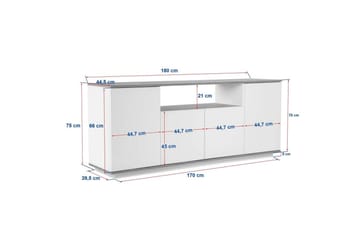 Hano Konsollbord 180 cm - Natur/Vit - Möbler - Bord & matgrupper - Avlastningsbord - Hallbord