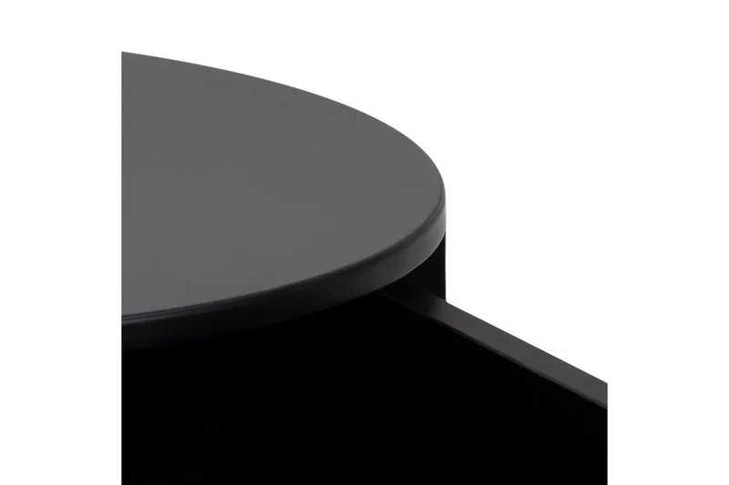 Hastane Sängbord 40 cm Rund i Trä med Metallunderrede - Svart - Möbler - Bord & matgrupper - Avlastningsbord - Sängbord & nattduksbord
