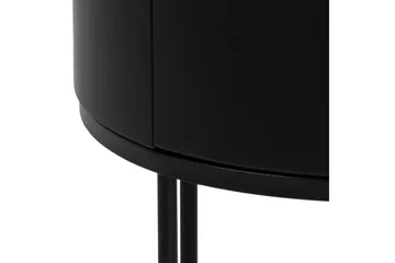 Hastane Sängbord 40 cm Rund i Trä med Metallunderrede - Svart - Möbler - Bord & matgrupper - Avlastningsbord - Sängbord & nattduksbord