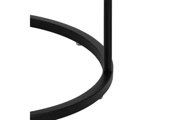 Hastane Sängbord 40 cm Rund i Trä med Metallunderrede - Svart - Möbler - Bord & matgrupper - Avlastningsbord - Sängbord & nattduksbord