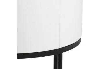 Hastane Sängbord 40 cm Rund med Lådor i Trä och Metall - Vit - Möbler - Bord & matgrupper - Avlastningsbord - Sängbord & nattduksbord