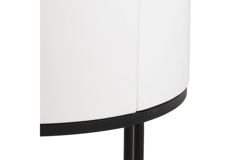 Hastane Sängbord 40 cm Rund med Lådor i Trä och Metall - Vit - Möbler - Bord & matgrupper - Avlastningsbord - Sängbord & nattduksbord