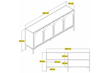 Hazim Konsollbord 180 cm - Cream/Svart - Möbler - Bord & matgrupper - Avlastningsbord - Hallbord