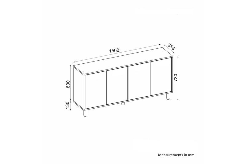 Hearst Konsollbord 150 cm - Vit - Möbler - Bord & matgrupper - Avlastningsbord - Hallbord