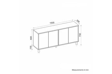 Hearst Konsollbord 150 cm - Vit - Möbler - Bord & matgrupper - Avlastningsbord - Hallbord