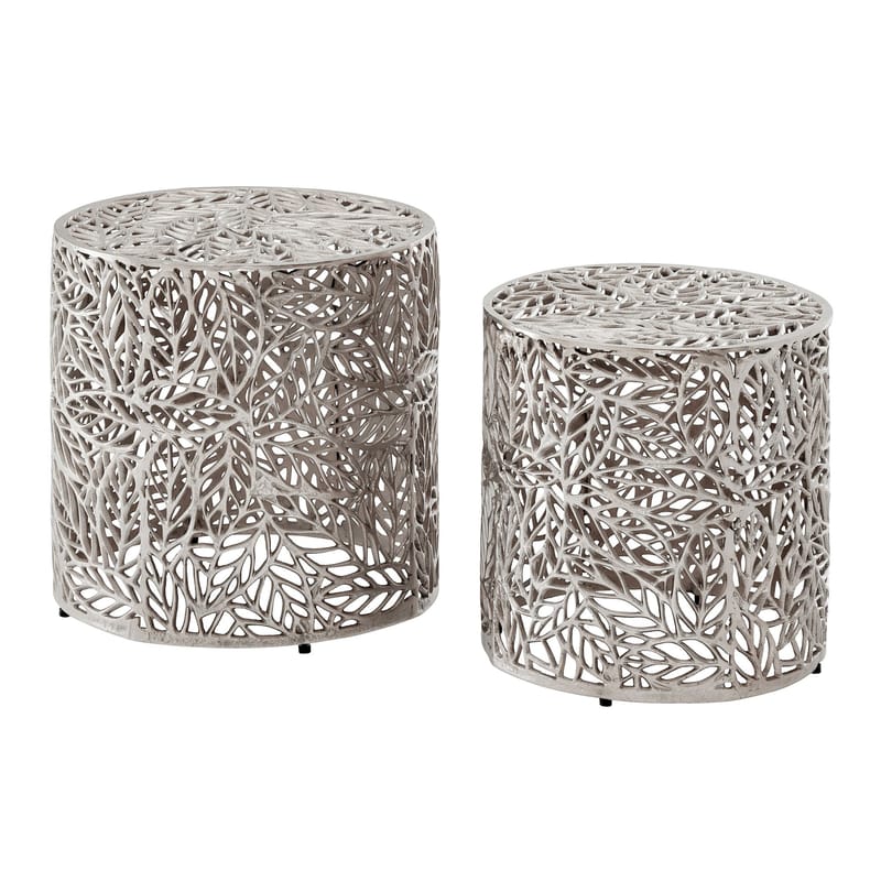 Helora Satsbord 41 cm Set om 2 - Antiksilver - Möbler - Bord & matgrupper - Avlastningsbord - Satsbord
