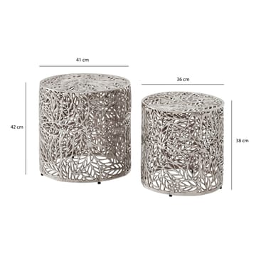 Helora Satsbord 41 cm Set om 2 - Antiksilver - Möbler - Bord & matgrupper - Avlastningsbord - Satsbord