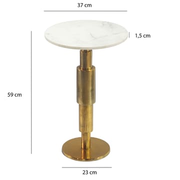 Heluna Sidobord 37 cm - vit marmor och guld - Möbler - Bord & matgrupper - Avlastningsbord - Konsolbord & sidobord