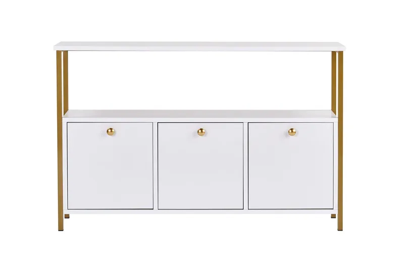 Hemani Konsolbord 120 cm, Vitt och guld
