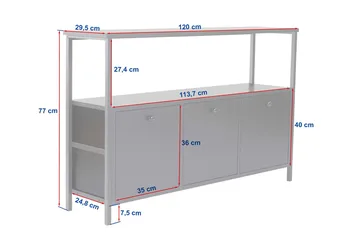 Hemani Konsolbord 120 cm - Vitt/guld - Möbler - Bord & matgrupper - Avlastningsbord - Hallbord
