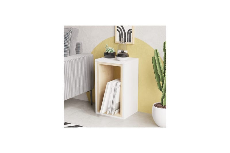 Hesper Sidobord 30 cm - Ek/Vit - Möbler - Bord & matgrupper - Avlastningsbord - Lampbord