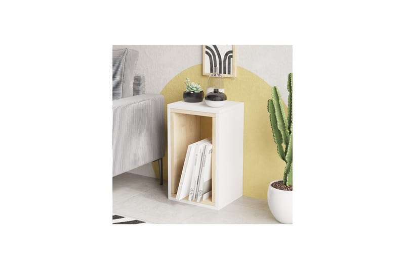 Hesper Sidobord 30 cm - Ek/Vit - Möbler - Bord & matgrupper - Avlastningsbord - Lampbord