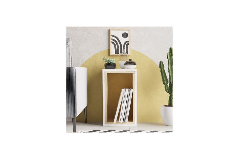 Hesper Sidobord 30 cm - Ek/Vit - Möbler - Bord & matgrupper - Avlastningsbord - Lampbord