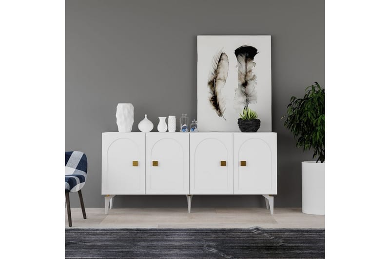 Hideaki Konsollbord 150 cm - Guld/Vit - Möbler - Bord & matgrupper - Avlastningsbord - Hallbord
