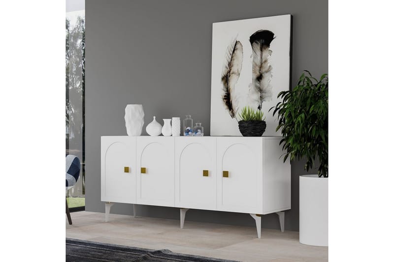 Hideaki Konsollbord 150 cm - Guld/Vit - Möbler - Bord & matgrupper - Avlastningsbord - Hallbord
