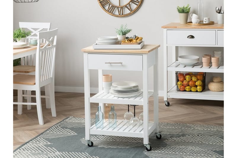 Hiuma Serveringsbord 58 cm - Vit - Möbler - Bord & matgrupper - Avlastningsbord