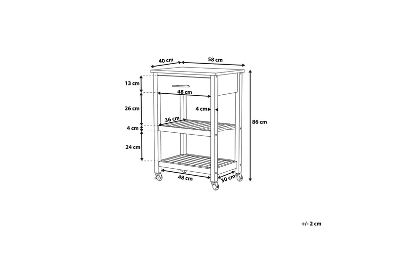 Hiuma Serveringsbord 58 cm - Vit - Möbler - Bord & matgrupper - Avlastningsbord