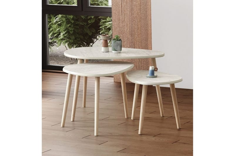 Horatio Satsbord 80 cm - Sand - Möbler - Bord & matgrupper - Avlastningsbord - Satsbord