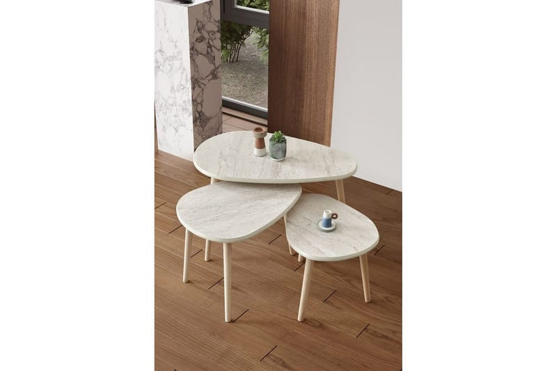 Horatio Satsbord 80 cm - Sand - Möbler - Bord & matgrupper - Avlastningsbord - Satsbord