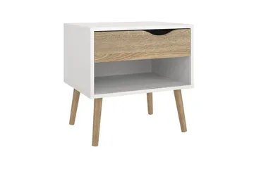 Hostafranc Sängbord 50,2 cm - Vit - Möbler - Bord & matgrupper - Avlastningsbord - Sängbord & nattduksbord