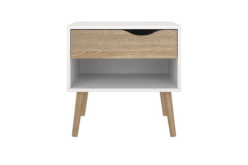 Hostafranc Sängbord 50,2 cm - Vit - Möbler - Bord & matgrupper - Avlastningsbord - Sängbord & nattduksbord