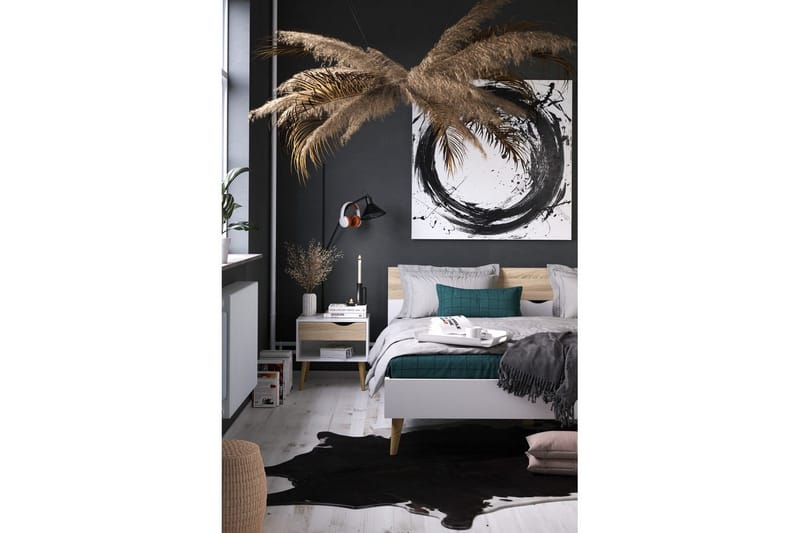 Hostafranc Sängbord 50,2 cm - Vit - Möbler - Bord & matgrupper - Avlastningsbord - Sängbord & nattduksbord