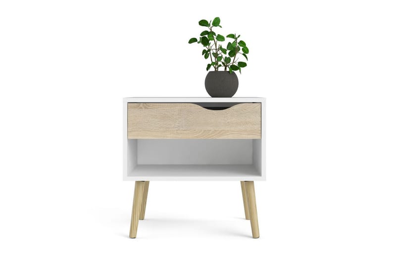 Hostafranc Sängbord 50,2 cm - Vit - Möbler - Bord & matgrupper - Avlastningsbord - Sängbord & nattduksbord