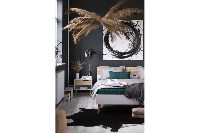 Hostafranc Sängbord 50,2 cm - Vit - Möbler - Bord & matgrupper - Avlastningsbord - Sängbord & nattduksbord