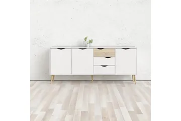 Hostafranc Skänk 195,7 cm - Vit - Förvaring - Förvaringsmöbler - Sideboard & skänk