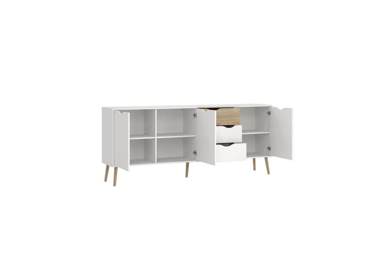 Hostafranc Skänk 195,7 cm - Vit - Förvaring - Förvaringsmöbler - Sideboard & skänk
