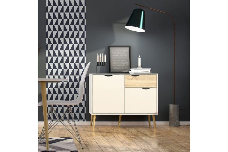 Hostafranc Skänk 98,7 cm - Vit - Förvaring - Förvaringsmöbler - Sideboard & skänk