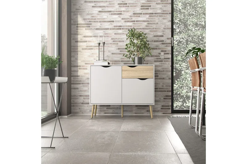 Hostafranc Skänk 98,7 cm - Vit - Förvaring - Förvaringsmöbler - Sideboard & skänk