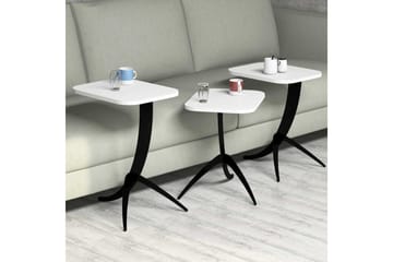 Hovdane Satsbord 45 cm 3 Bord - Vit/Svart - Möbler - Bord & matgrupper - Soffbord