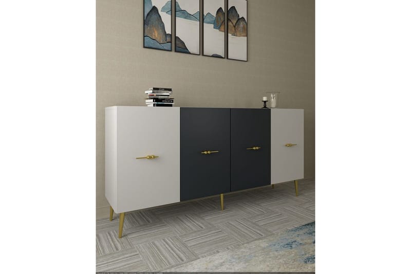 Huelva Konsollbord 150 cm - Vit/Antracit - Möbler - Bord & matgrupper - Avlastningsbord - Hallbord