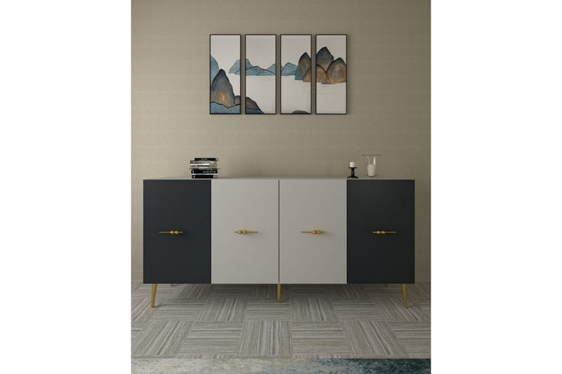 Huelva Konsollbord 150 cm, Vit/Antracit