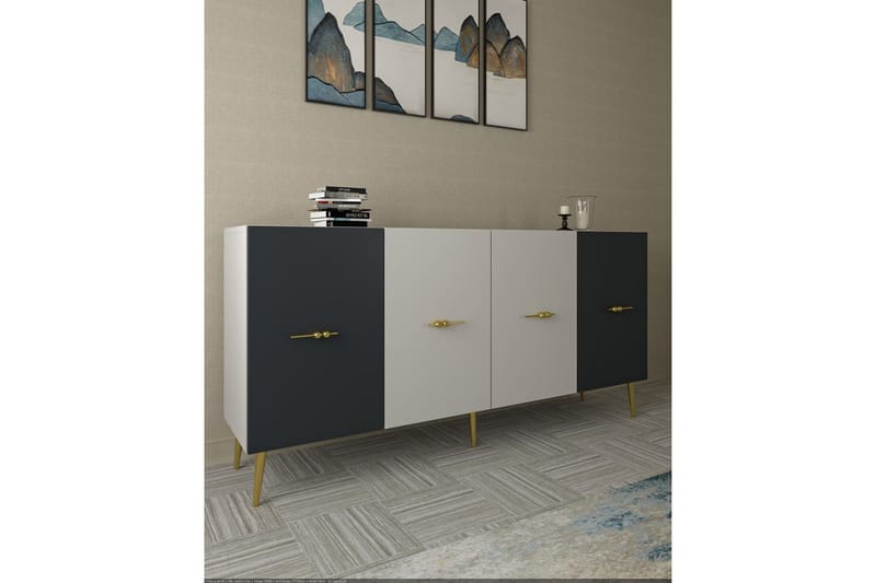 Huelva Konsollbord 150 cm - Vit/Antracit - Möbler - Bord & matgrupper - Avlastningsbord - Hallbord