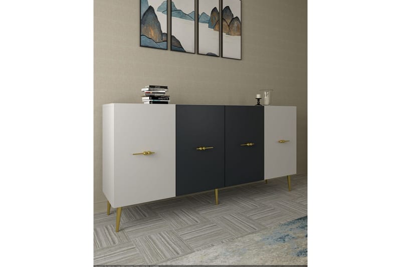 Huelva Konsollbord 150 cm - Vit/Antracit - Möbler - Bord & matgrupper - Avlastningsbord - Hallbord