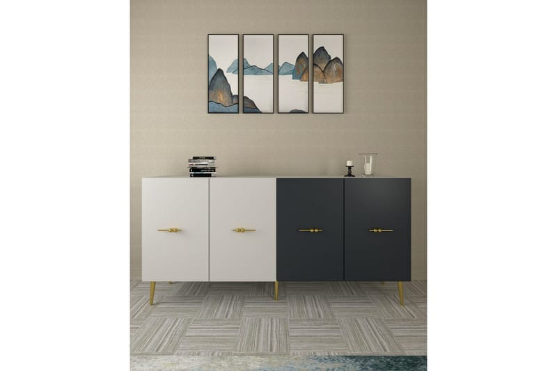 Huelva Konsollbord 150 cm - Vit/Antracit - Möbler - Bord & matgrupper - Avlastningsbord - Hallbord